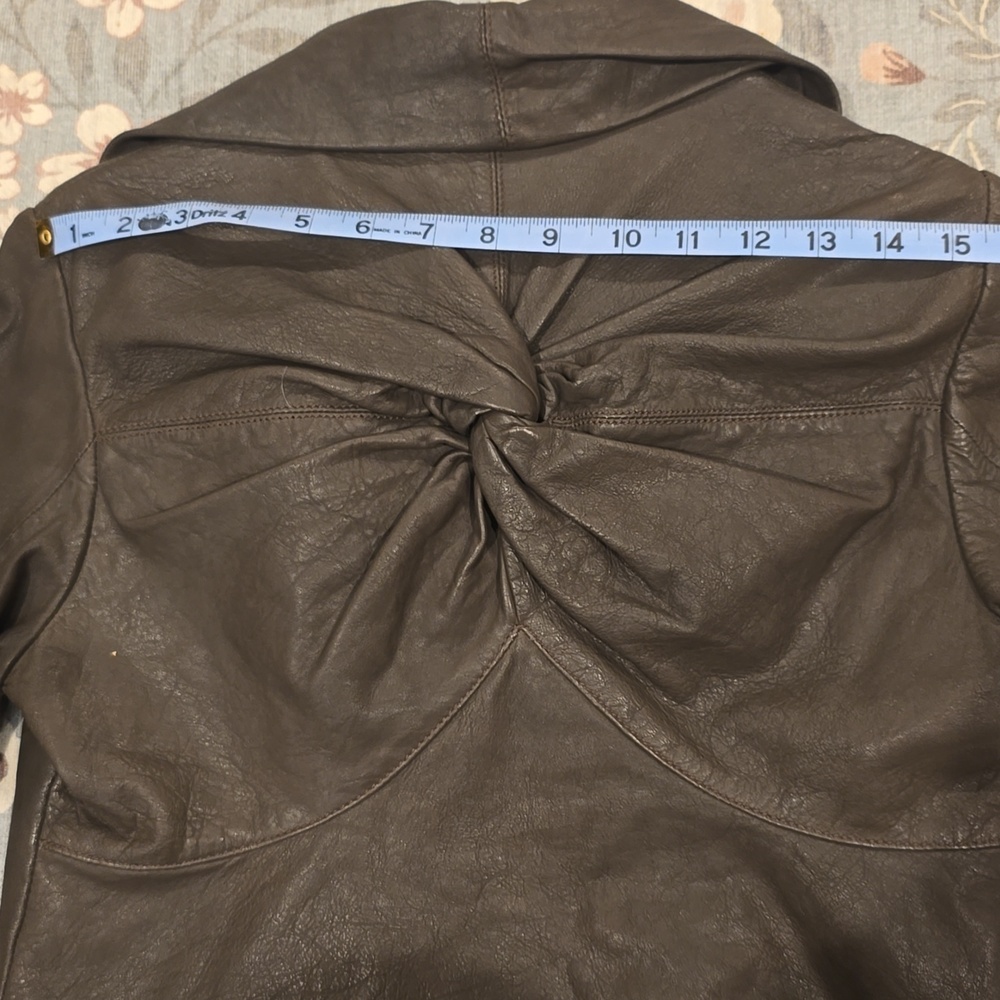 All Saints Dark Brown Leather Jacket - Picture 8 of 10